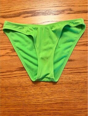 Wild Fable Green Ribbed Bikini Bottoms Size S